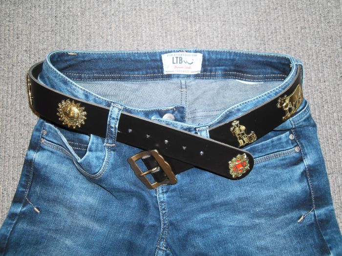 Appenzeller Gürtel schwarz, 4 cm
