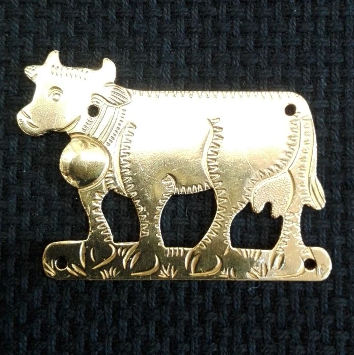 Messing-Zier-Ornament Kuh