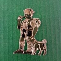 Ornament silber Senn mit Hund