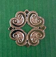 Rosette klein silber