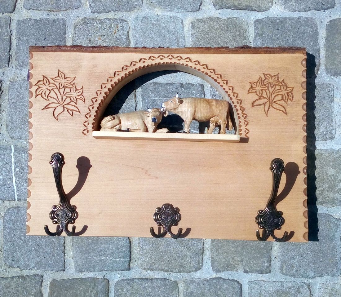 Appenzeller Geschenk Handarbeit Holz Garderobe