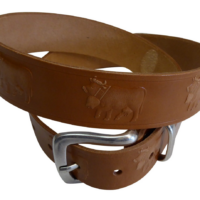 geprägt Appenzellergürtel braun 3,5 cm breit